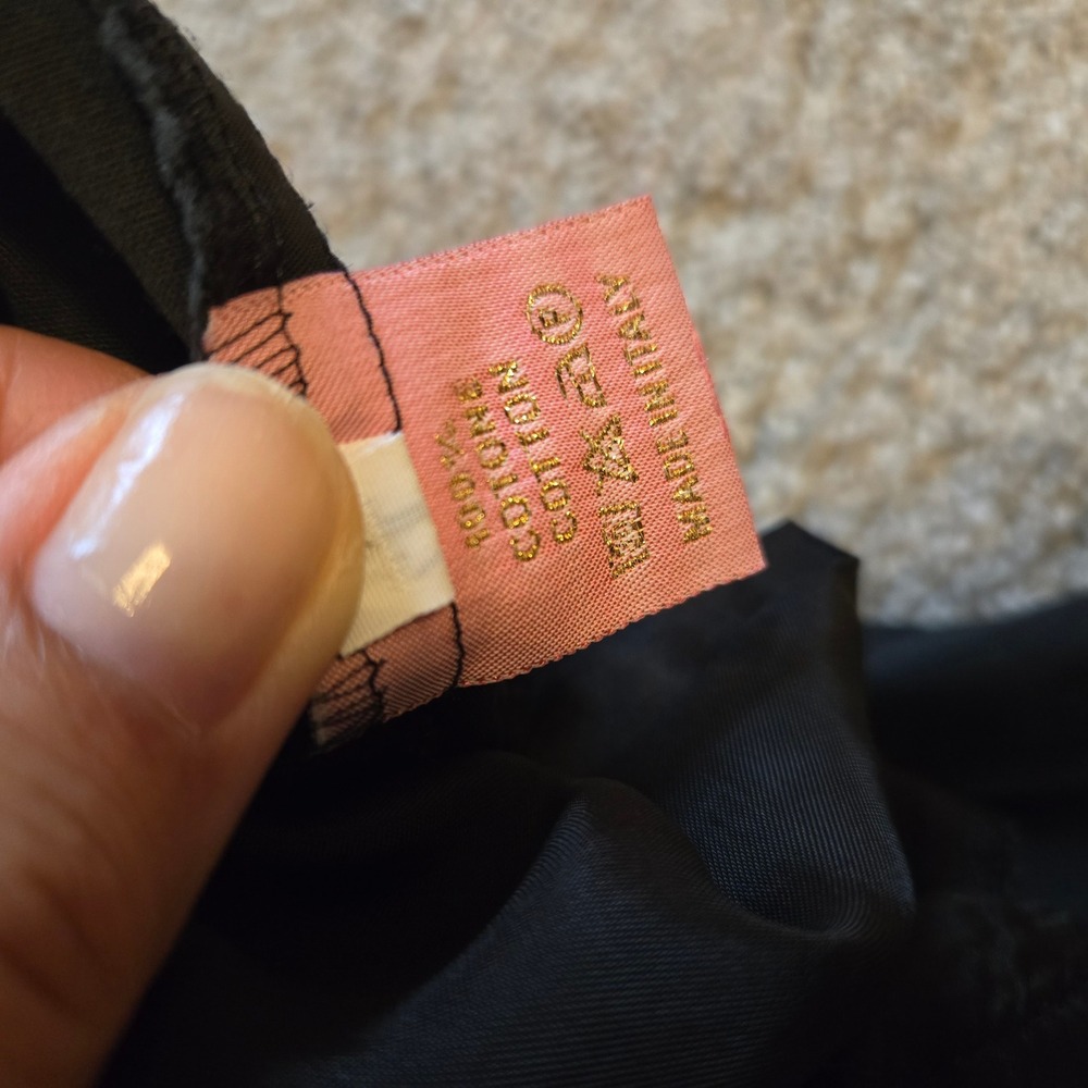 Golden Goose Black Straight Leg Chino Pants Raw Hem Frayed Trim - Picture 10 of 15